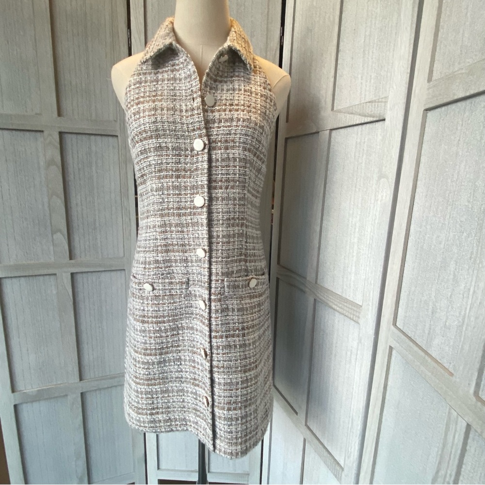 Elie Tahari Women's Tweed Halter Mini Dress